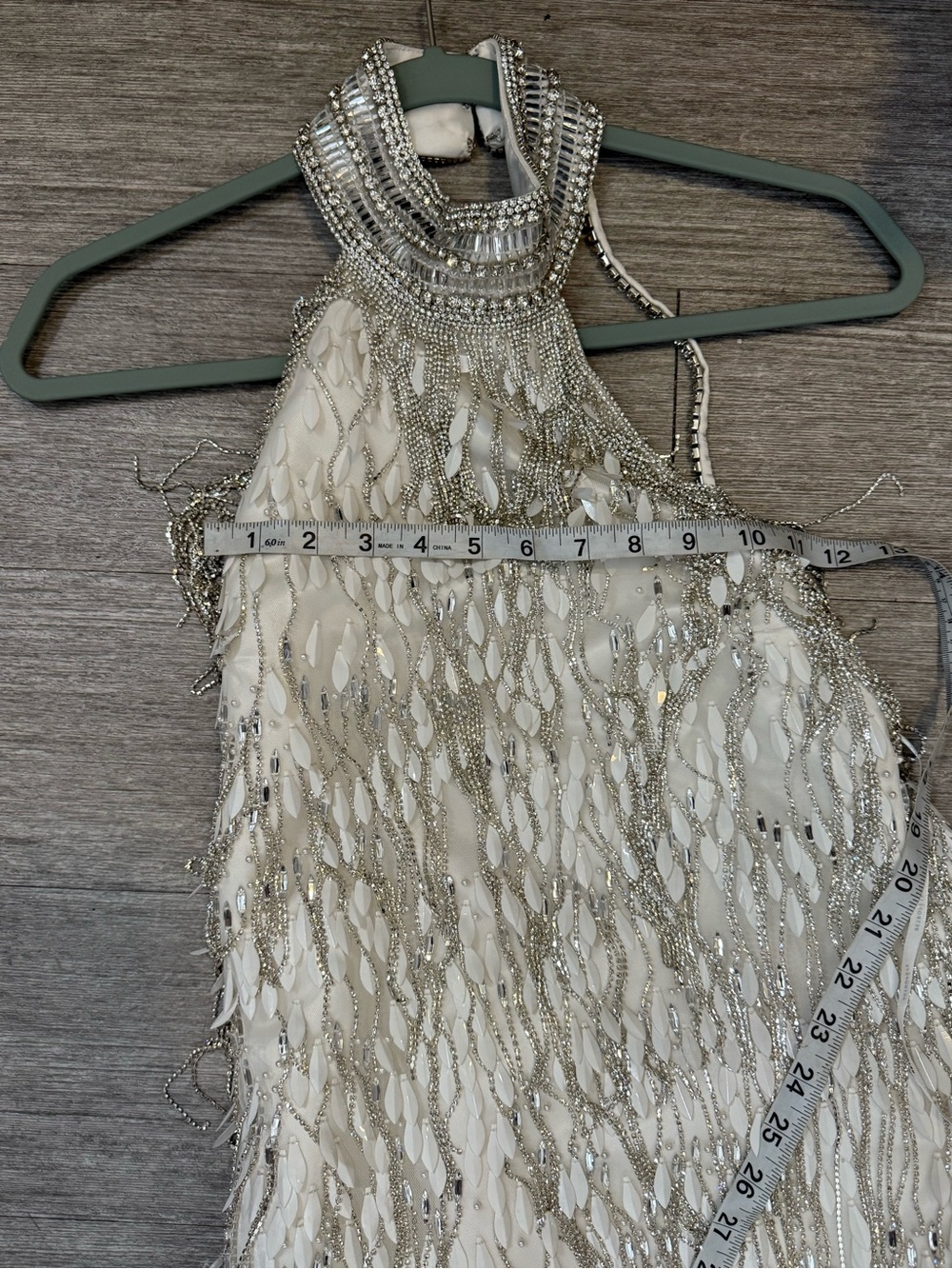 Retrofete Silver Backless Fringe Mini Dress - Picture 10 of 15